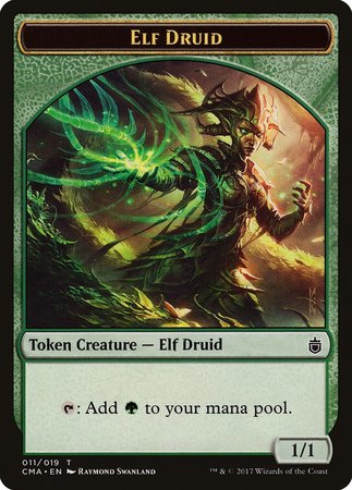 Elf Druid Token (011) [Commander Anthology Tokens] | Cards and Coasters CA