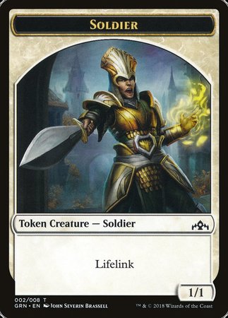 Soldier Token [Guilds of Ravnica Tokens] | Cards and Coasters CA