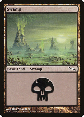 Swamp (296) [Mirrodin] | Cards and Coasters CA