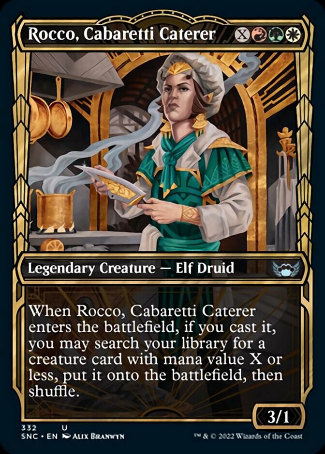 Rocco, Cabaretti Caterer (Showcase Golden Age) [Streets of New Capenna] | Cards and Coasters CA