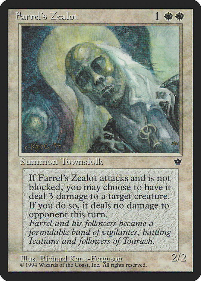 Farrel's Zealot (Richard Kane Ferguson) [Fallen Empires] | Cards and Coasters CA