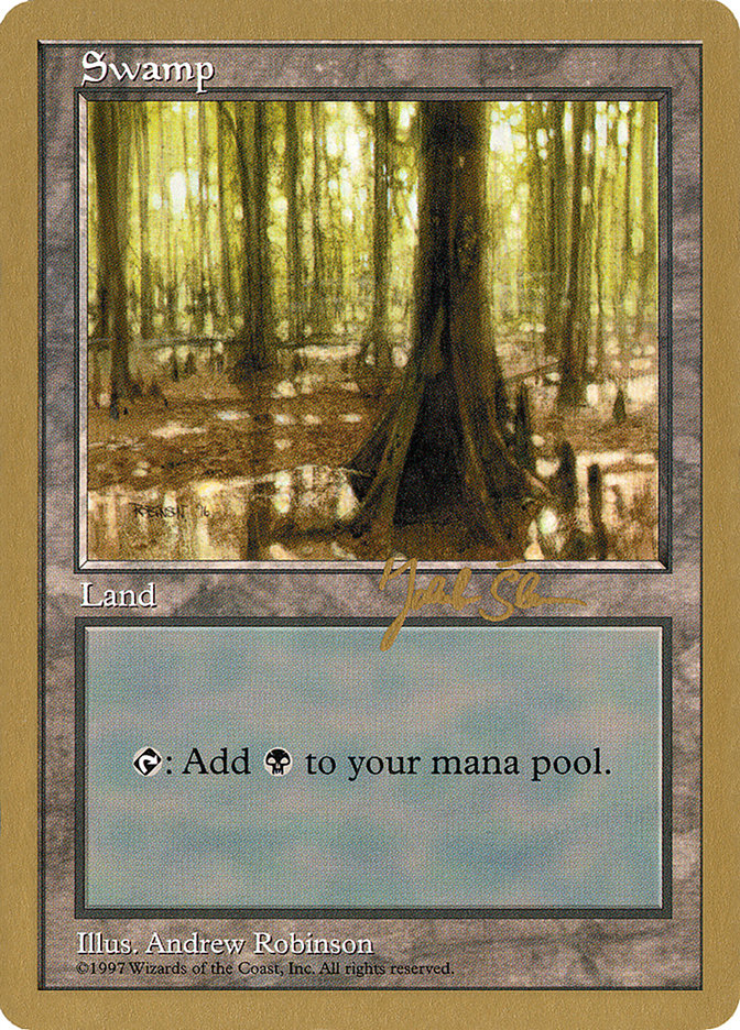 Swamp (js439) (Jakub Slemr) [World Championship Decks 1997] | Cards and Coasters CA