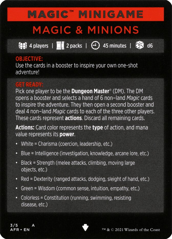 Magic & Minions (Magic Minigame) [Dungeons & Dragons: Adventures in the Forgotten Realms Minigame] | Cards and Coasters CA
