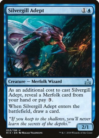 Silvergill Adept [Rivals of Ixalan] | Cards and Coasters CA