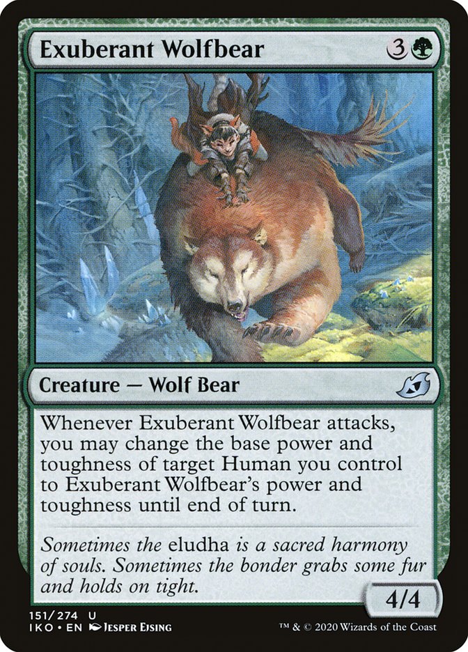 Exuberant Wolfbear [Ikoria: Lair of Behemoths] | Cards and Coasters CA