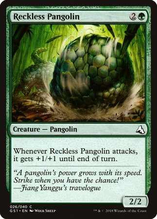 Reckless Pangolin [Global Series Jiang Yanggu & Mu Yanling] | Cards and Coasters CA