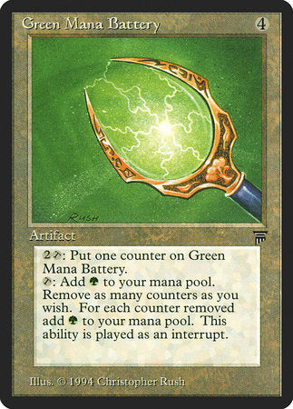 Green Mana Battery [Legends] | Cards and Coasters CA