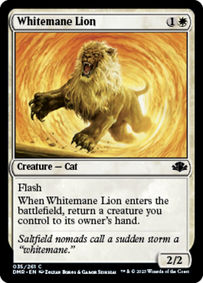 Whitemane Lion [Dominaria Remastered] | Cards and Coasters CA