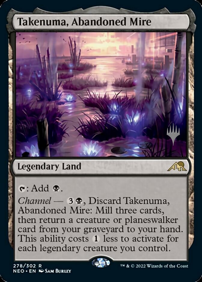 Takenuma, Abandoned Mire (Promo Pack) [Kamigawa: Neon Dynasty Promos] | Cards and Coasters CA