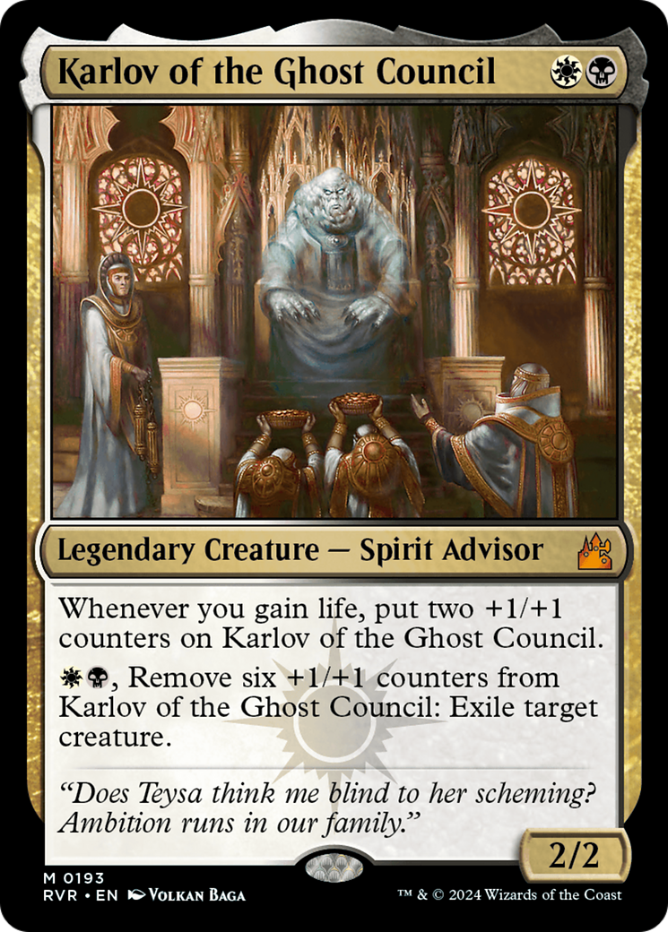 Karlov of the Ghost Council [Ravnica Remastered] | Cards and Coasters CA