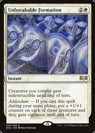 Unbreakable Formation [Ravnica Allegiance] | Cards and Coasters CA