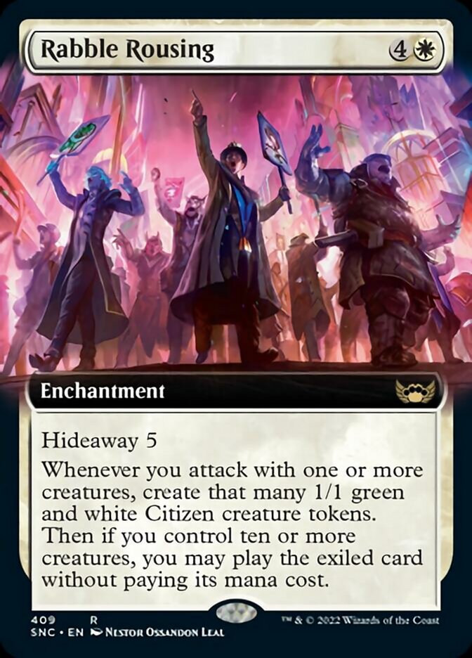 Rabble Rousing (Extended Art) [Streets of New Capenna] | Cards and Coasters CA