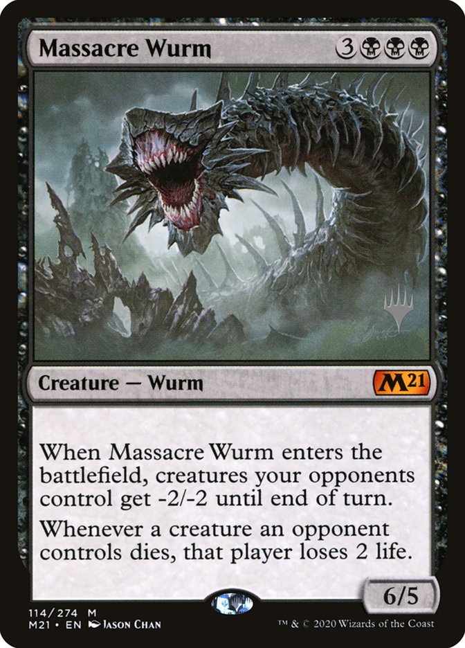 Massacre Wurm (Promo Pack) [Core Set 2021 Promos] | Cards and Coasters CA