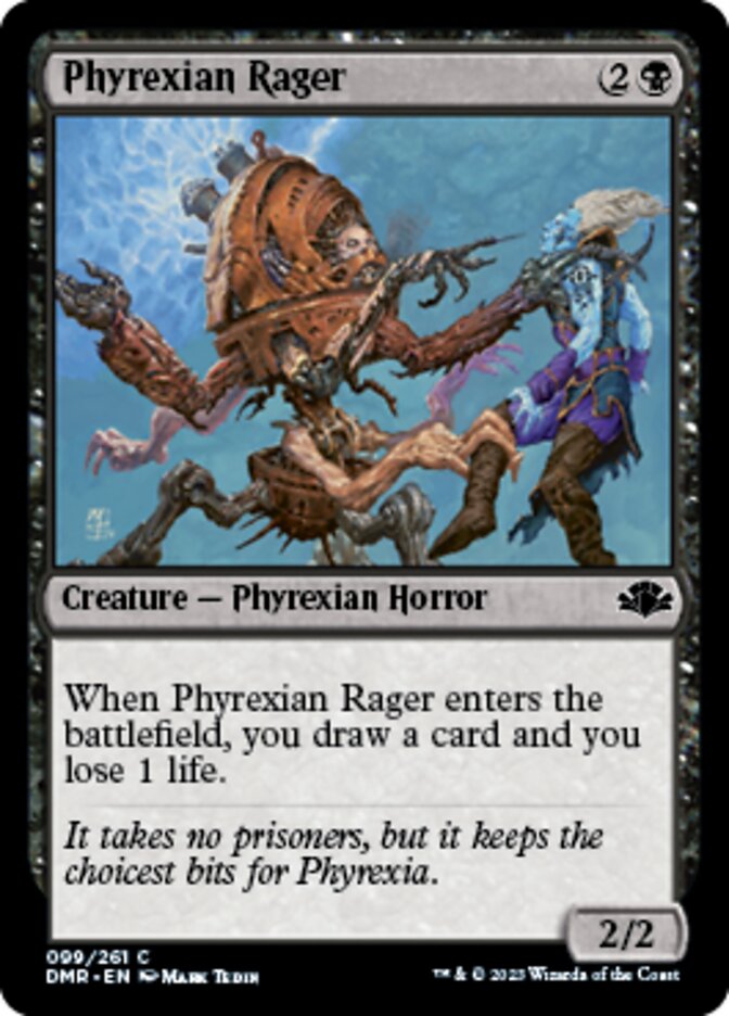 Phyrexian Rager [Dominaria Remastered] | Cards and Coasters CA