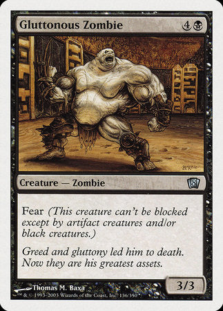Gluttonous Zombie [Eighth Edition] | Cards and Coasters CA