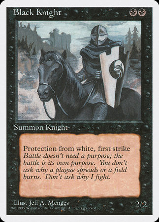 Black Knight [Fourth Edition] | Cards and Coasters CA