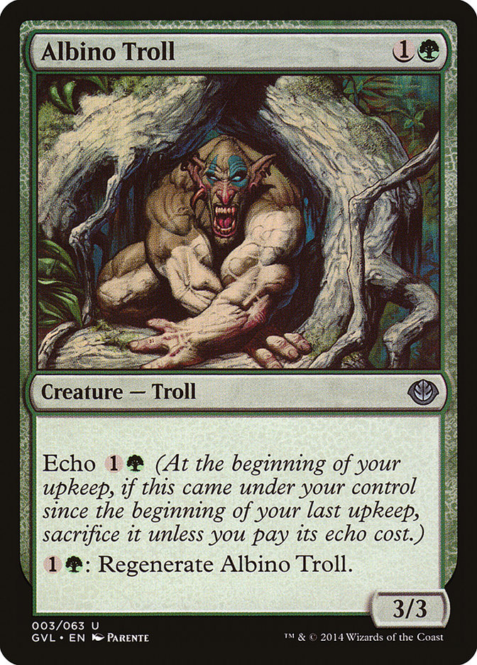 Albino Troll (Garruk vs. Liliana) [Duel Decks Anthology] | Cards and Coasters CA