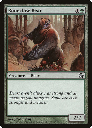 Runeclaw Bear [Duels of the Planeswalkers] | Cards and Coasters CA