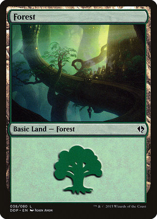 Forest (38) [Duel Decks: Zendikar vs. Eldrazi] | Cards and Coasters CA