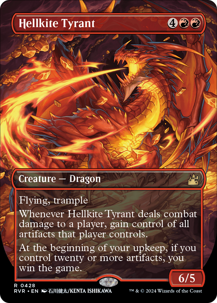 Hellkite Tyrant (Anime Borderless) [Ravnica Remastered] | Cards and Coasters CA