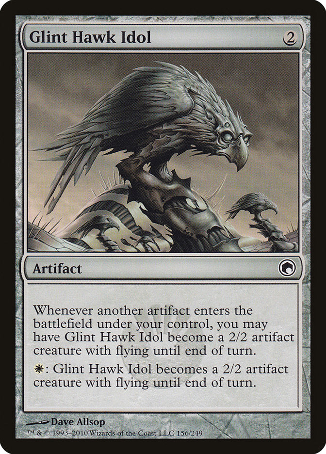 Glint Hawk Idol [Scars of Mirrodin] | Cards and Coasters CA