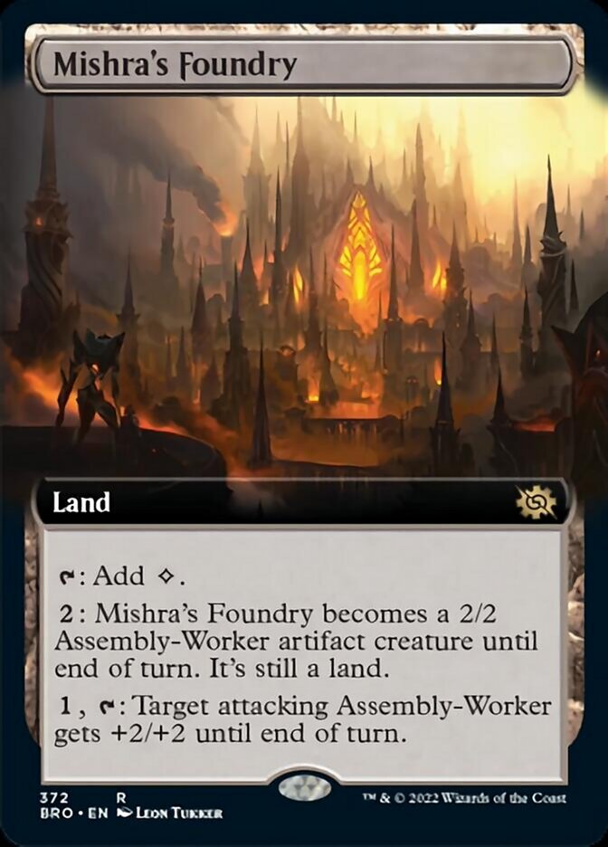 Mishra's Foundry (Extended Art) [The Brothers' War] | Cards and Coasters CA