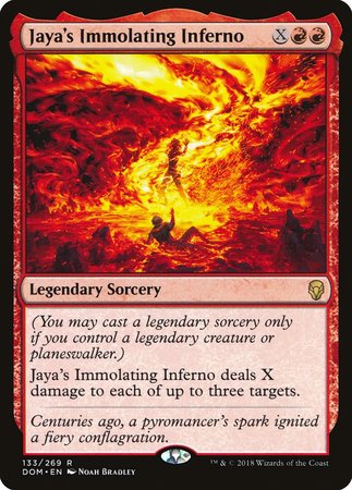 Jaya's Immolating Inferno [Dominaria] | Cards and Coasters CA