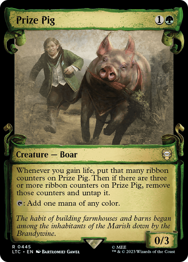 Prize Pig [The Lord of the Rings: Tales of Middle-Earth Commander Showcase Scrolls] | Cards and Coasters CA