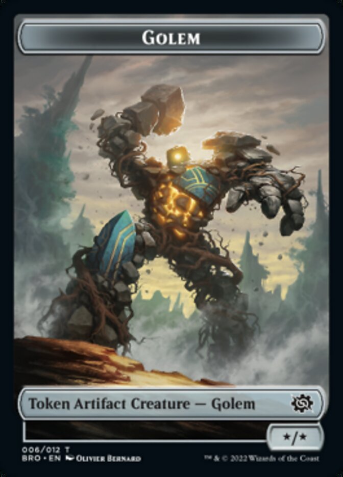 Golem Token [The Brothers' War Tokens] | Cards and Coasters CA