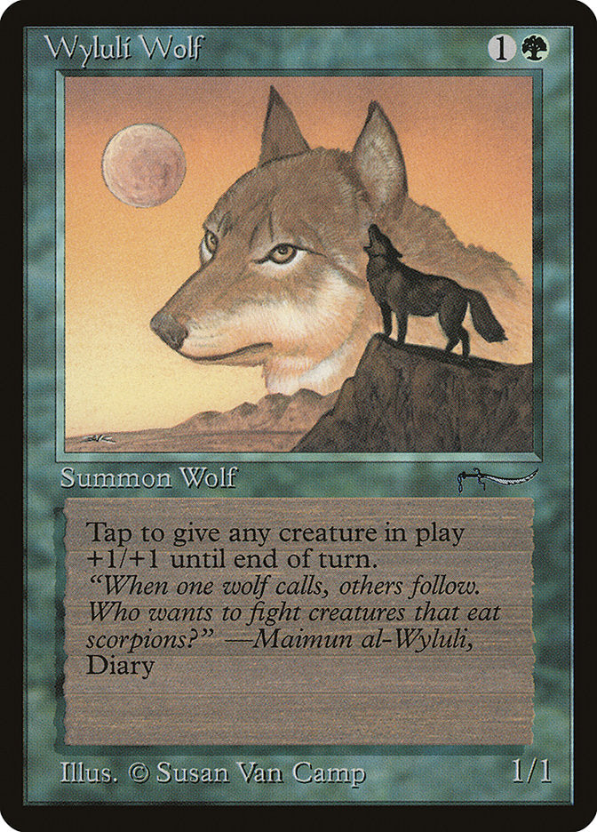 Wyluli Wolf (Light Mana Cost) [Arabian Nights] | Cards and Coasters CA