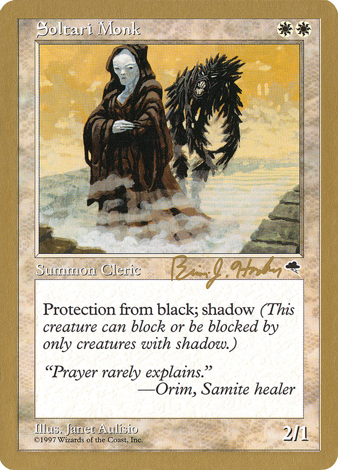 Soltari Monk (Brian Hacker) [World Championship Decks 1998] | Cards and Coasters CA