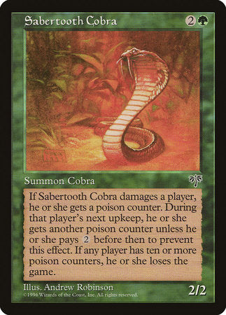Sabertooth Cobra [Mirage] | Cards and Coasters CA