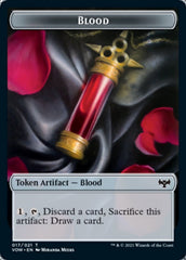 Blood // Wolf (014) Double-sided Token [Innistrad: Crimson Vow Tokens] | Cards and Coasters CA