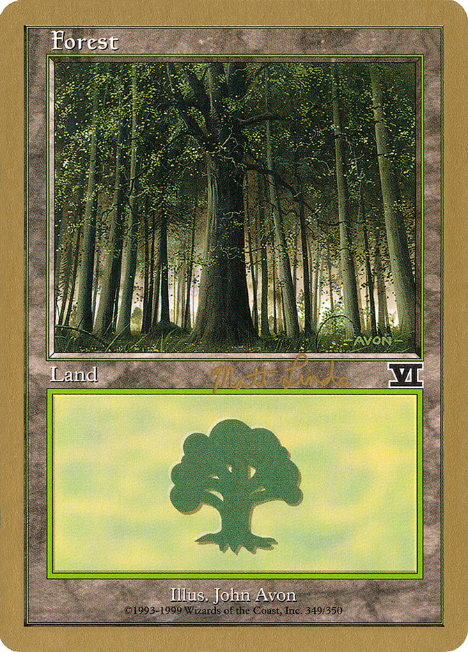 Forest (ml349) (Matt Linde) [World Championship Decks 1999] | Cards and Coasters CA
