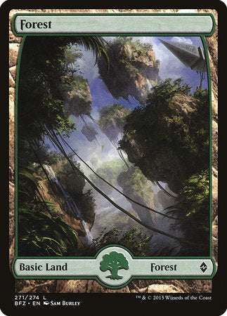 Forest (271) - Full Art [Battle for Zendikar] | Cards and Coasters CA