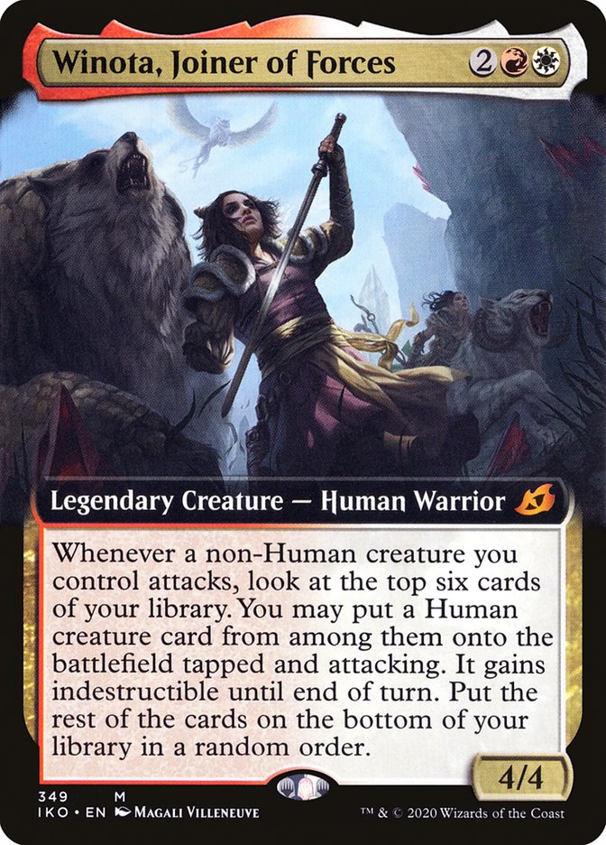 Winota, Joiner of Forces (Extended Art) [Ikoria: Lair of Behemoths] | Cards and Coasters CA