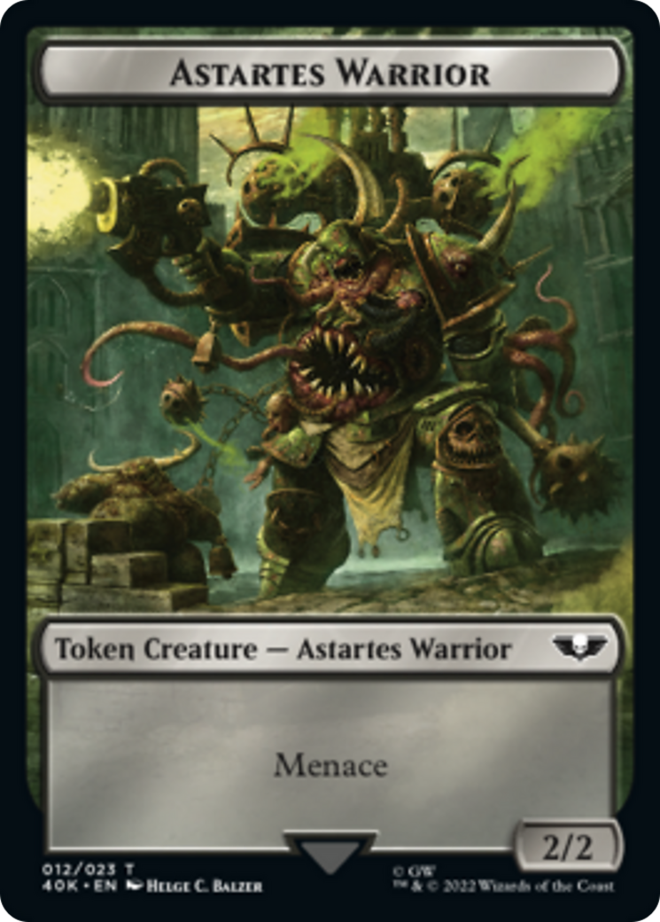 Astartes Warrior // Plaguebearer of Nurgle [Universes Beyond: Warhammer 40,000 Tokens] | Cards and Coasters CA