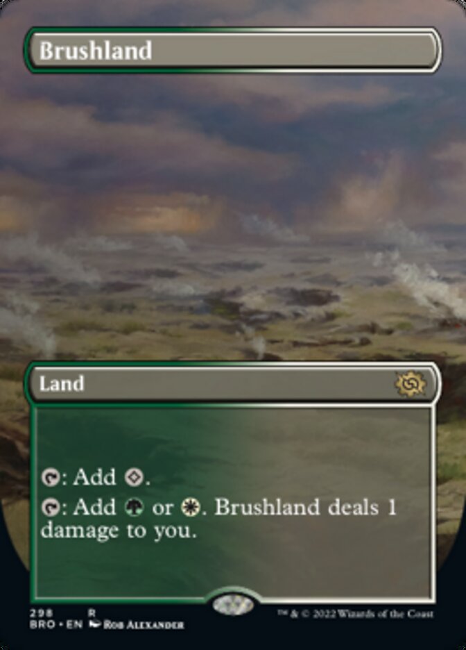 Brushland (Borderless Alternate Art) [The Brothers' War] | Cards and Coasters CA