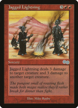 Jagged Lightning [Urza's Saga] | Cards and Coasters CA