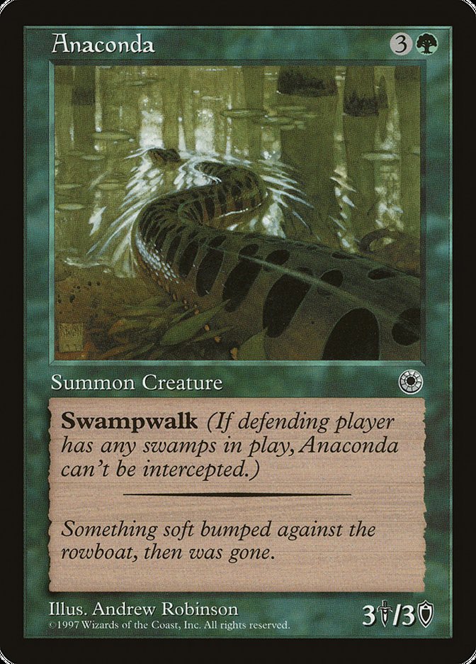 Anaconda (With Flavor Text) [Portal] | Cards and Coasters CA