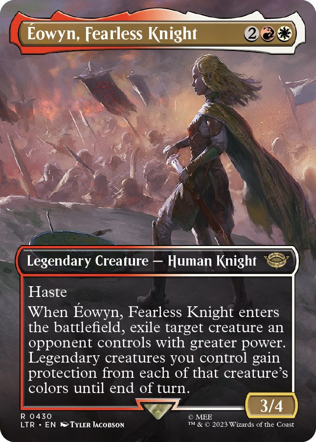 Eowyn, Fearless Knight (Borderless Alternate Art) [The Lord of the Rings: Tales of Middle-Earth] | Cards and Coasters CA