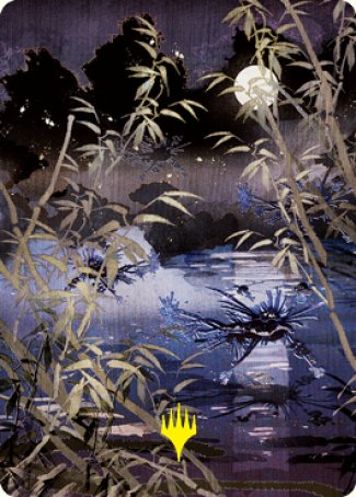 Swamp Art Card (Gold-Stamped Signature) [Kamigawa: Neon Dynasty Art Series] | Cards and Coasters CA
