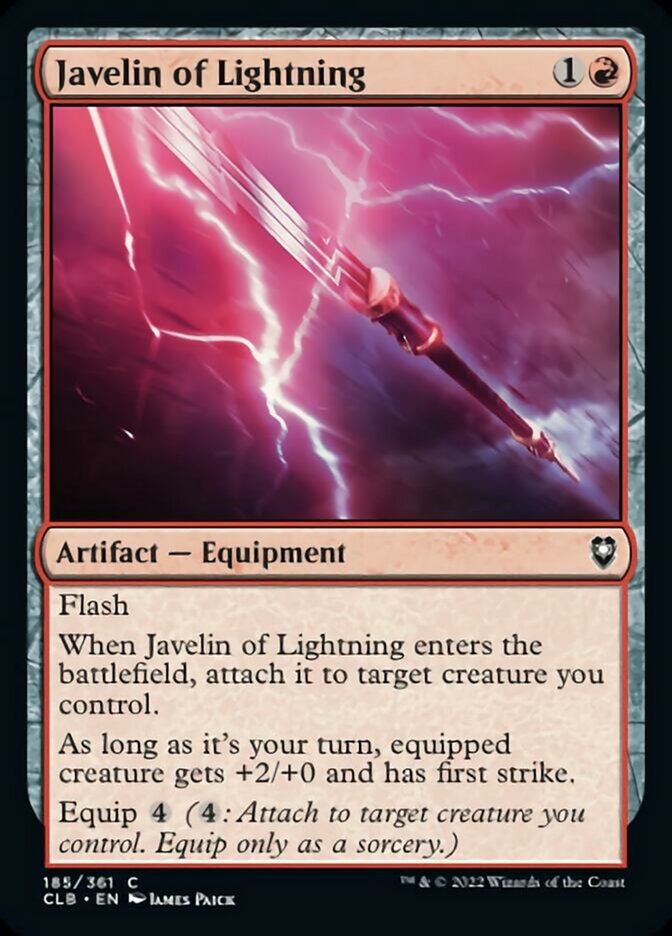 Javelin of Lightning [Commander Legends: Battle for Baldur's Gate] | Cards and Coasters CA