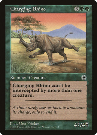 Charging Rhino [Portal] | Cards and Coasters CA