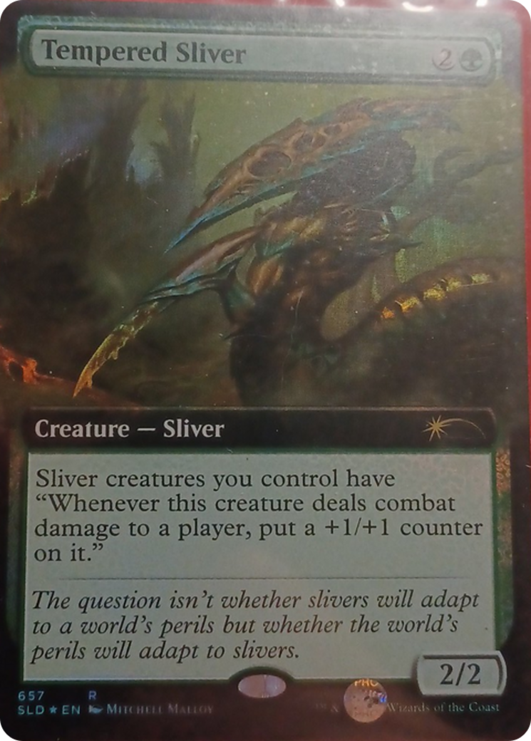 Tempered Sliver (Extended Art) [Secret Lair Drop Promos] | Cards and Coasters CA