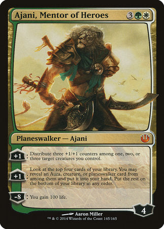 Ajani, Mentor of Heroes [Journey into Nyx] | Cards and Coasters CA