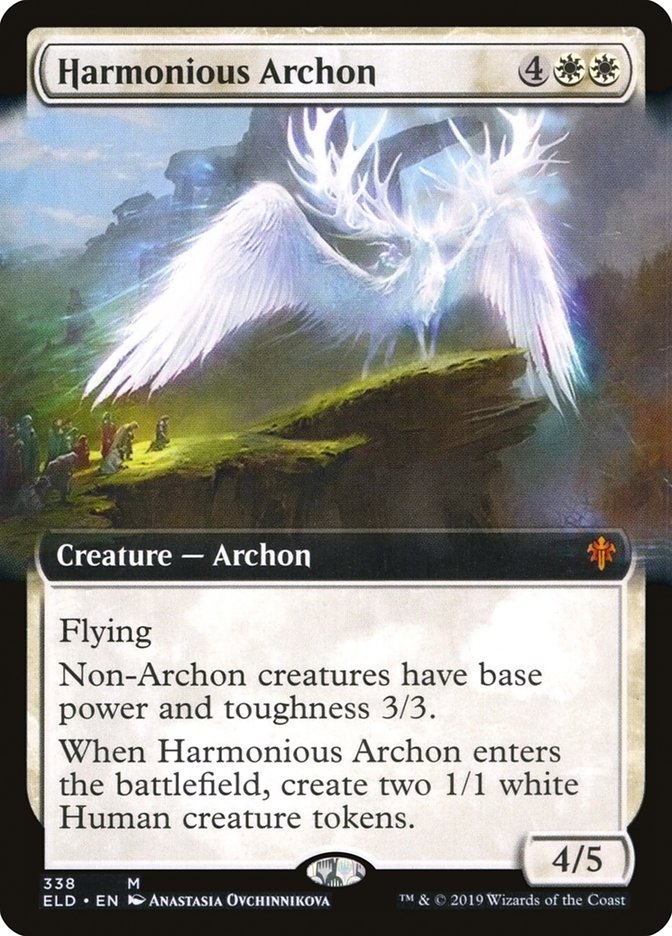 Harmonious Archon (Extended Art) [Throne of Eldraine] | Cards and Coasters CA