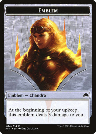 Emblem - Chandra, Roaring Flame [Magic Origins Tokens] | Cards and Coasters CA