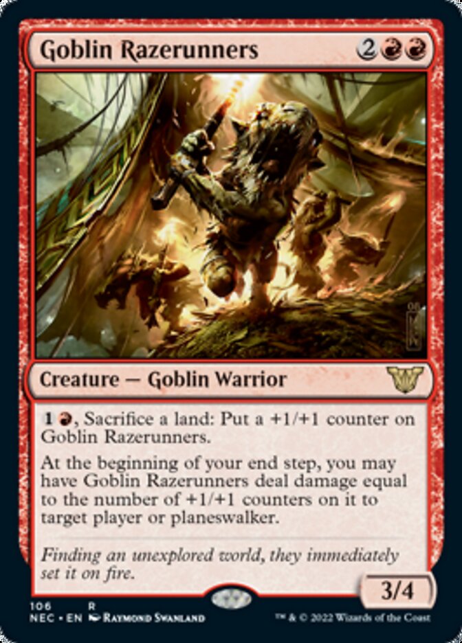 Goblin Razerunners [Kamigawa: Neon Dynasty Commander] | Cards and Coasters CA