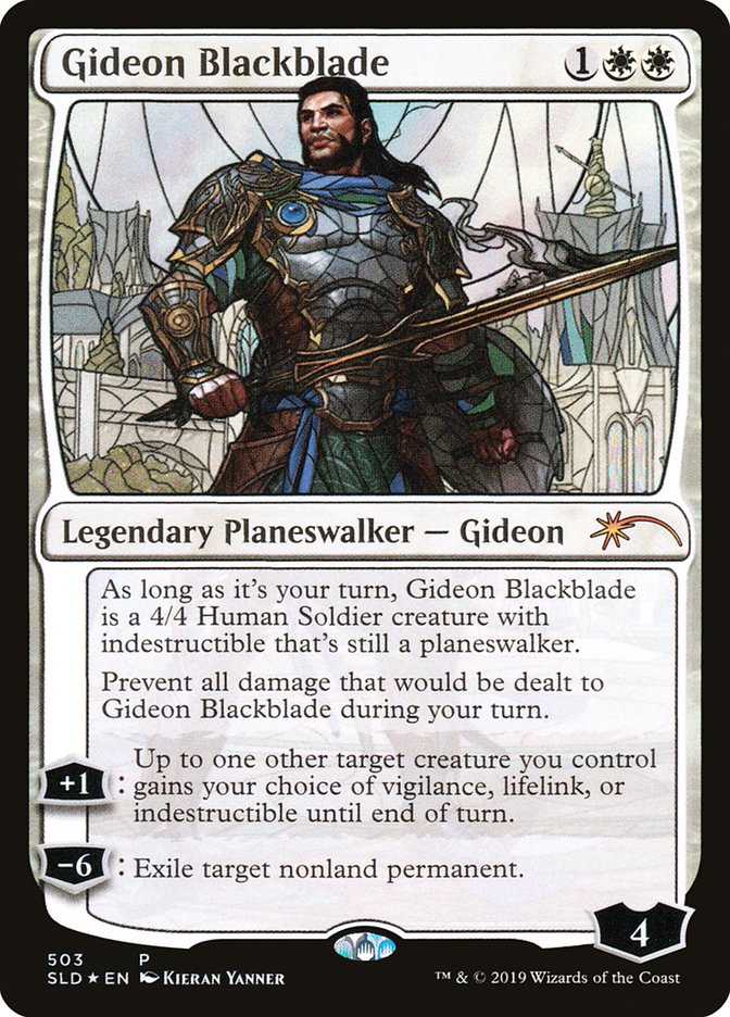 Gideon Blackblade (Stained Glass) [Secret Lair Drop Promos] | Cards and Coasters CA